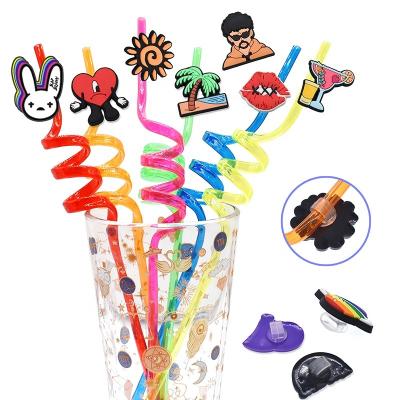 China Amazon Hit Straw Mold Rabbit Straw Charm Topper Evil Hamper Silicone Mold Topper For Tumbers Wholesale for sale