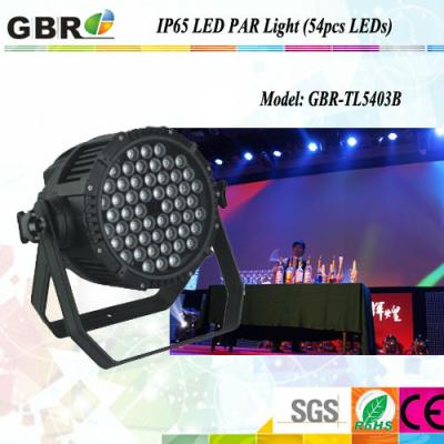 China Waterproof Aluminum Alloy 54x3W R.G.B.W LED Par Lighting for sale