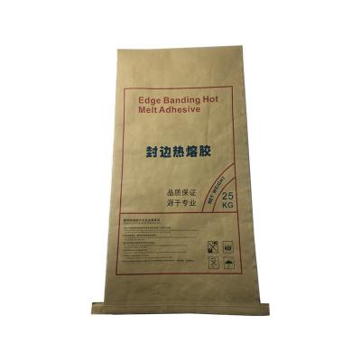 China Biodegradable Paper Bags With Your Own Logo Open Mouth Kraft Paper Cement Bag Materials Bag Cement Paper Suitcase for sale