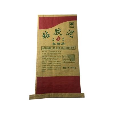 China Biodegradable high quality viscous cement kraft paper bag paper laminated pp woven to return resin material for sale