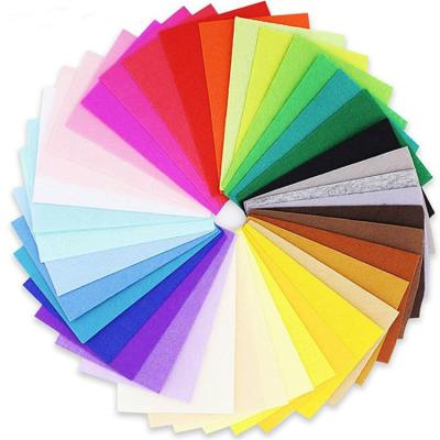 China Sustainable Recycled Eco - Friendly Rainbow Colors Soft Felt Nonwoven Fabric Sheet for sale