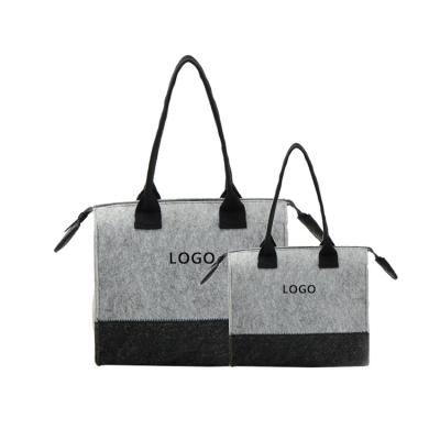 China 100% Eco-Friendly Women Handbag Shoulder Towel Satchel Bag Sleeve Carrying Cases Felt Tote Bag for sale