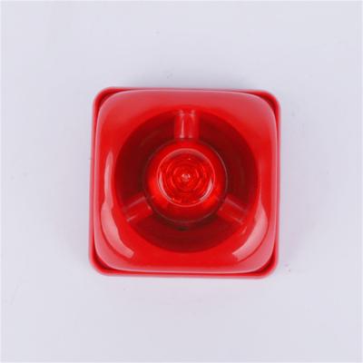 China ABS/AS/PC Factory Sale 12V Volt Mini Fire Alarm Siren Horn 12V DC 100Db Alarm Siren with Strobe Light for sale