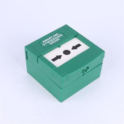 China Factory Direct Sale Emergency Exit Release Plate Blue Cut Fire Alarm Glass Exit Switch 86(W)*86(L)*51(H)mm for sale