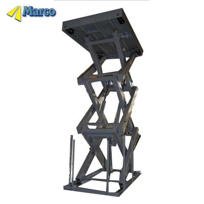 China Marco 4.5 Ton High European Standard En1570 Hydraulic Scissor Lift Table 1500mm Close Height Driven by Hydraulic for sale