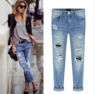 China 2016 New Style Summer Summer Breathable Jeans Pants European Fashion Woman Jeans for sale