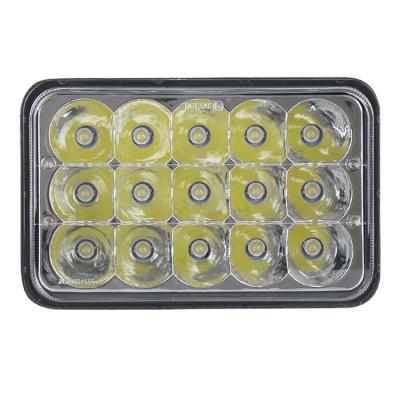 China Waterproof Offroad 45w Led Lights Adjust 6X4 Inch Rectangular LED Headlamp for sale