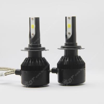 China With Fan ADT Big Promotion 3800lm 6000k C6S Black LED Headlight C6 Car Led Light With Fan for sale