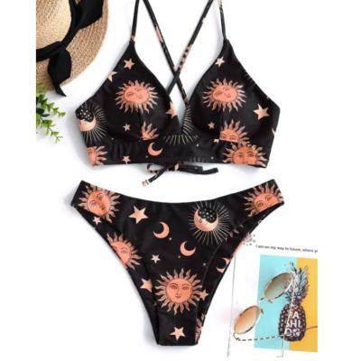 China High Waist Breathable Two Piece Bikini Fashion Swimwear For Women for sale