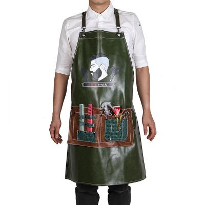 China PU/Custom Bartender Work Apron Denim Chef Work Apron Hairdresser Uniform Apron for sale