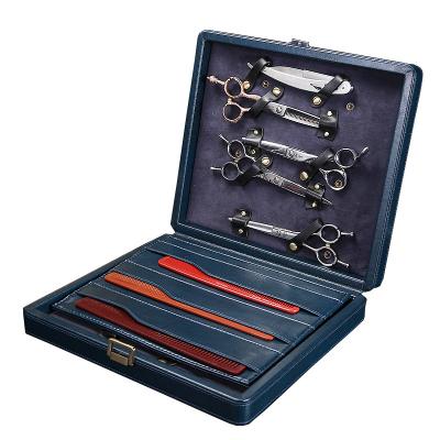 China Professional Barber Scissors Box Hair Cutting Tool Box Salon Scissors Storage Box Pet Scissors Case for sale