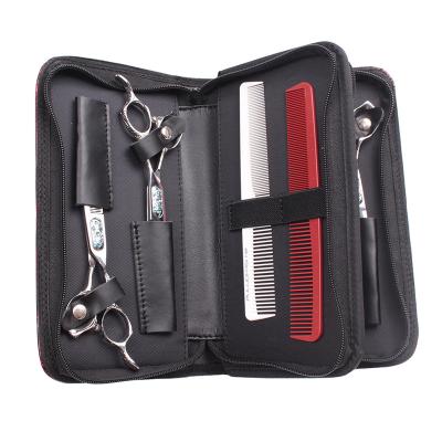 China Hairdresser /Pet Stylist Hairdressing Tools Leather Bag Clipper Bag Hair Salon Scissors Kit for sale