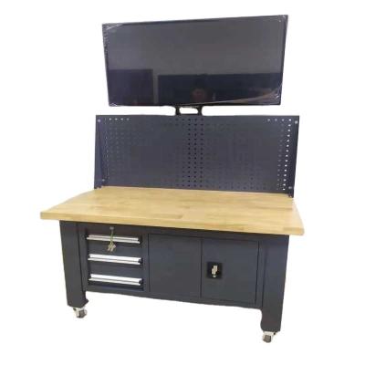 China With Drawers Garage Combination Steel Tool Cabinet , Movable Multifunctional Workbench for sale