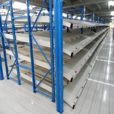 China Corrosion Protection Porcelain Storage Gravity Cardboard Flow Shelf Rack FIFO Flow Through Racks Roll Storage Rack for sale