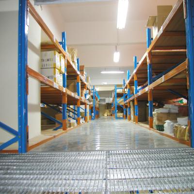 China Corrosion Protection Slotted Steel Corner Rack Mezzanine Floor Rack for sale