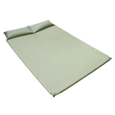 China Two Person PVC Double Self Inflating Double Sleep Pad Travel Mattress Beach Camping Mat for sale