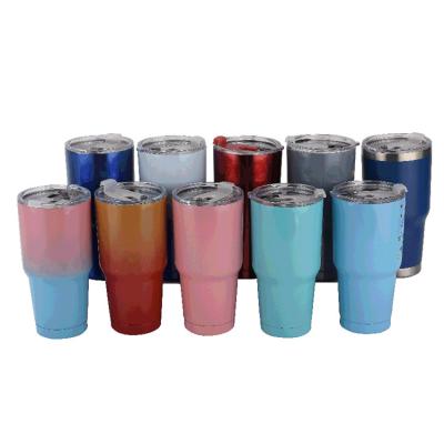 China Wholesale PORTABLE Coffee Travel Mug 30oz Tumbler Mugs Stainless Steel Vacuum Insulated Powder Coated Mugs for sale