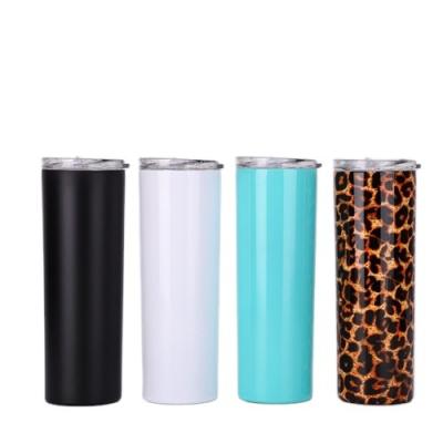 China 20OZ Stainless Steel Tumbler Double Wall Coffee Mug Stainless Steel Sublimation Lean Lean Straight Tumbler With Lid for sale