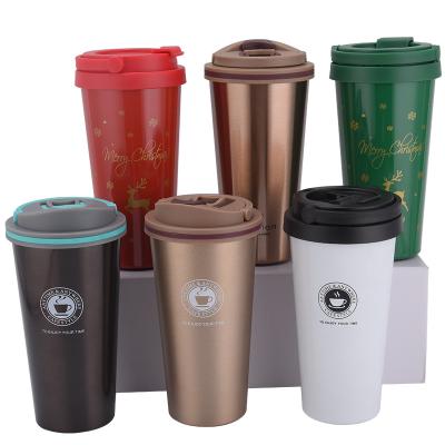 China Sustainable Travel Coffee Mug Insulated Vacuum Tumbler 600ml 304 Stainless Steel Custom Eco Friendly Coffee Cup Warmer for sale