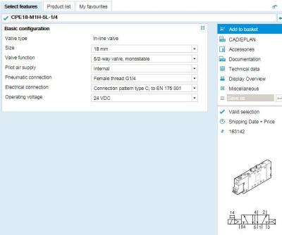 China Original  Festo  Solenoid valve CPE18-M1H-5L-1/4 163142 ,including coil for sale