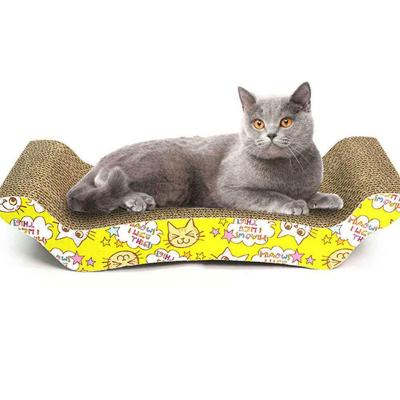 China Interactive Stocked Cat Grind Claws Toy Pet Toy Multi Shape Customized Print Cat Scratch Board Cardboard Cat Paw Wholesale for sale