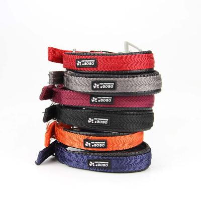 China Viable Hot Selling High Quality Custom Logo Adjustable Blank Plain Nylon Dog Collar for sale