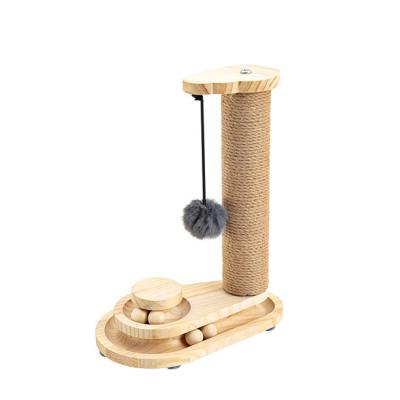 China Tower Stocked Cat Scratcher Climbing Tree Wooden Large Cat Tree Condo Play Activity House for sale