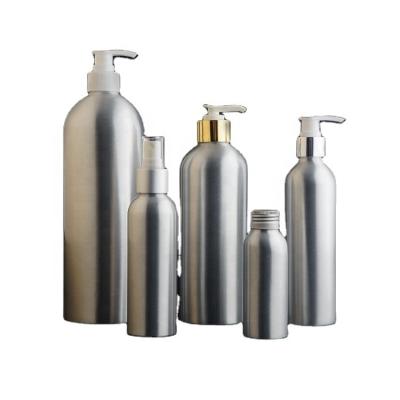 China Eco-friendly Recyclable Factory Direct Aluminum Pump Bottle 250ml 500ml 750ml For Cosmetic Shampoo Gel Remover for sale