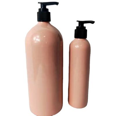 China Eco - Friendly Recyclable Beauty Shampoo Aluminum Cosmetic Packaging Bottle With 300ml Pump for sale