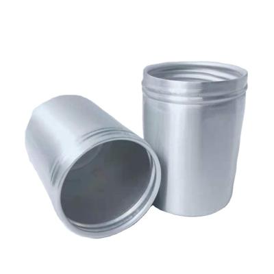 China Custom empty metal material eco-friendly and recyclable tin can screw top container with silk-screen, aluminum canister and aluminum lid jar for sale