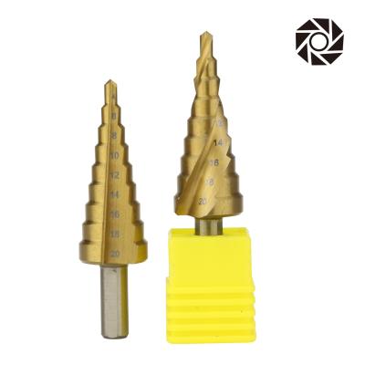 China HSS 6542 4-12mm 4-20mm 4-22mm 4-32mm Taper Drill Bit Set Steel Drilling Cutter Titanium Bits Big Hole for sale