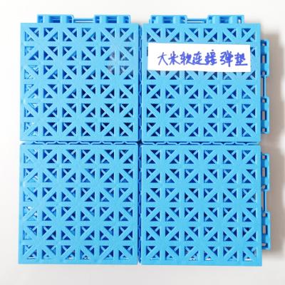 China PP Tiles Shock Absorption for Outdoor Sports Gym Flooring in Black and Yellow Colors for sale