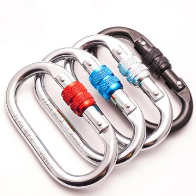 China 108mm Length 60mm Width O Shape Climbing Carabiner for Adventure Sports for sale