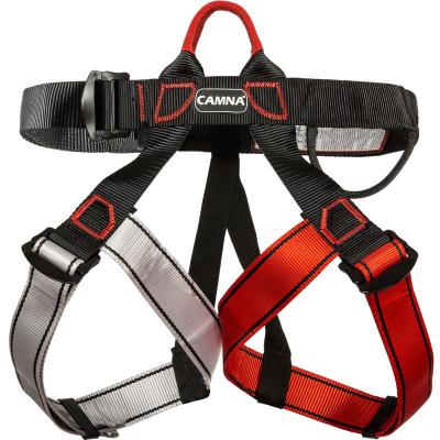 China Orange and Yellow Mixed Rock Climbing Half Body Mountaineering Harness Safety Belt for sale