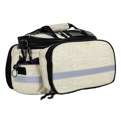 China Multifunctional Polyester Sports Pouch Bicycle Storage Bag Bicycle Bike Rear Seat Cargo Bag 34x26x18cm for sale