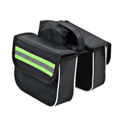 China Waterproof Travel Cycling Front Tube Bicycle Saddlebag Bag Holder Frame Bag For Bike 15x12x5cm for sale