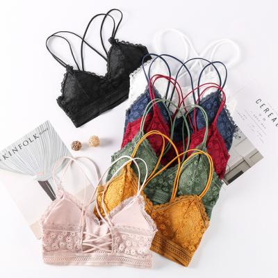 China 2021 New Design Fancy Lace Triangle Breathable Breathable Bras for sale