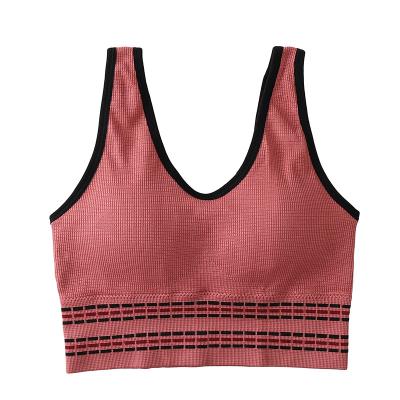 China 2021 New Breathable Design Women Breathable Bralette Comfortable Seamless Sports Top for sale