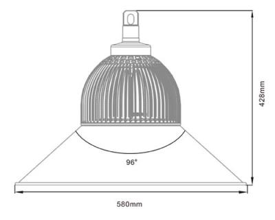 China COB Industrial 150W LED High Bay Light / Lamp Compatible Base E27 / E26 / E39 / E40 for sale