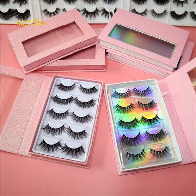 China Lash Natural Eyelash 5D Quality False Eyelashes Natural Handmade Eye Lashes Real Mink Eyelash for sale