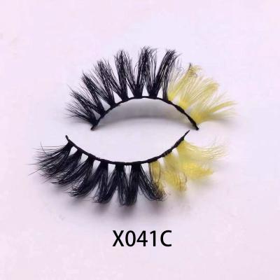 China Long Eyelashes Vendor Natural Colored Attractive False Mink Colored Lashes Black With Red Highlights Color-Tinted Lashes 2 Toned Lashes for sale