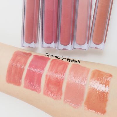 China Rose Gold Tube Moisturizing Pearly Private Label Liquid Lipsticks Lip Gloss Waterproof Cosmetics Makeup for sale