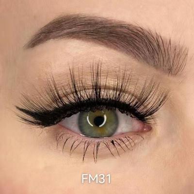 China Long Fan Natural 3d Easy Volume False Mink Eyelash Extensions 15 Mm False Mink Eyelashes Bulk for sale