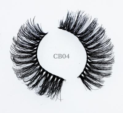 China 20mm Long Mink Lashes Clear 3d Mink Lashes Strip Natural Lashes High Quality Wholesale Natural False Eyelashes for sale