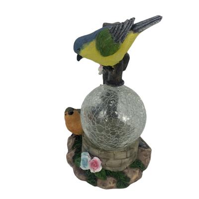 China Outdoor Europe Resin Bird Crafts Ornaments Garden Bird Home Brand Resin Garden Balcony Crafts for sale