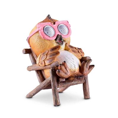 China New Design CLASSIC Owl Solar Garden Decorations Figurine for sale