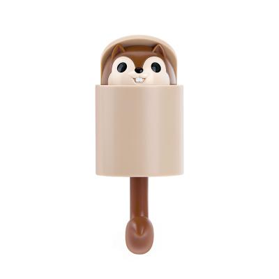 China D849 Sustainable Squirrel Hook Cartoon Kids Wall Hooks Strong Adhesive Bathroom Cloakroom Wall Heavy Duty Hooks Hangers for sale