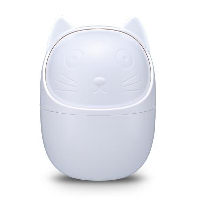 China Lovely Cat Desktop Office Kitchen Drain Viable Storage Box Table Pen Knife And Cosmetics Storage Holder D833 for sale