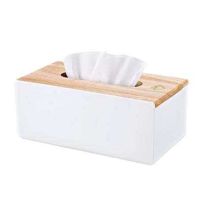 China North-Europe Japanese Style Traditional Tissue Box Wooden Rubber Towel Rack Home Decor Container Cover for sale