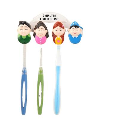 China Stocked Hot Selling Plastic Wall Mount Suction Cup Bathroom Family Toothbrush Holder for sale